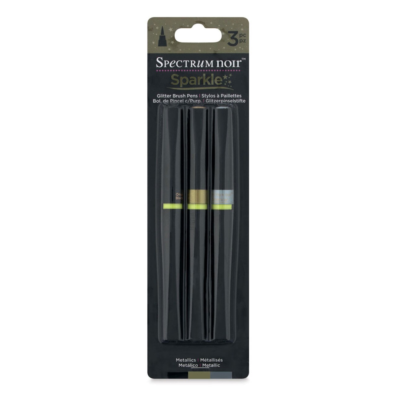 Spectrum Noir Sparkle Glitter Brush Pens Metallics Set Of 3 Michaels Spectrum noir sparkle glitter brush pens metallics set of 3 michaels